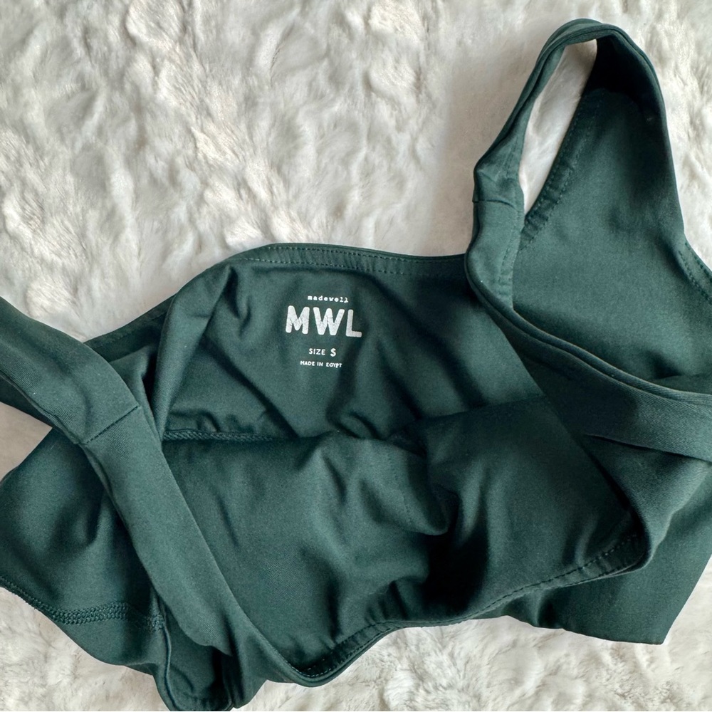 Madewell Dark Green Sports Bra - Size Small - Picture 2 of 3